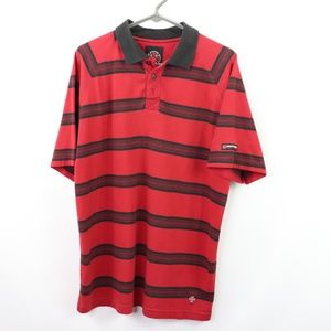90s Independent Mens Large Polo Golf Shirt Red